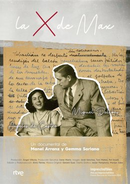 Cartel de 'La X de Max', documental sobre la historia de amor de Miguel Delibes y Ángela de Castro.