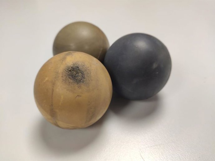 Pelotas de goma utilizadas por la Policía Nacional