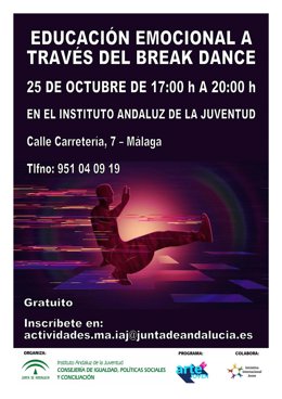 Cartel de la actividad  Educación emocional a través del Break dance
