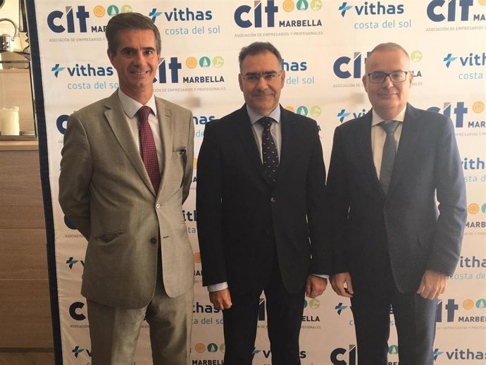 El director del aeropuerto de Málaga, Pedro Alberto Bendala, en un acto en Marbella