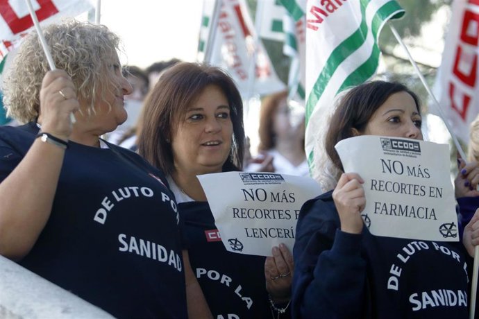 Concentraciones en Málaga por los recortes en el SAS