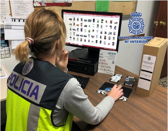 Agente Policía Nacional en investigación delito internet