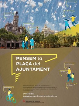 Cartel de 'Pensem la plaa de l'Ajuntament