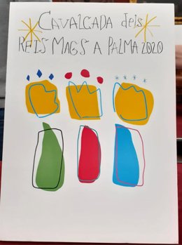 El cartel ganador del concurso para la imagen de la Cabalgata de Reyes de 2020 en Palma.