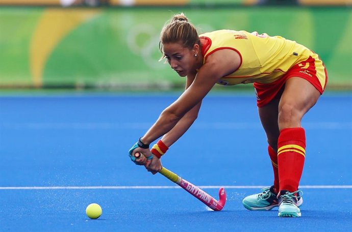 María López, jugadora española de hockey sobre hierba durante los Juegos de Río de Janeiro