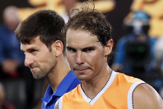 Rafael Nadal y Novak Djokovic, en un partido.