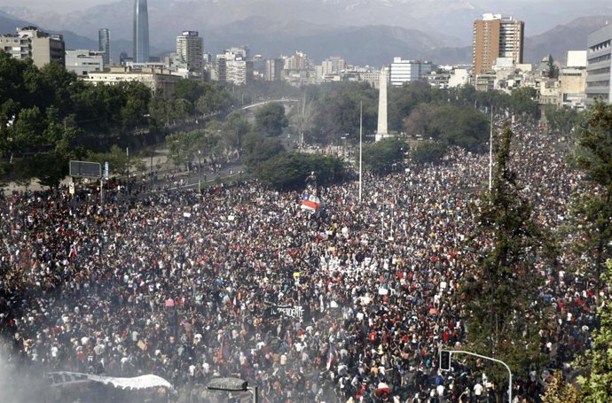 Manifestaciones en Santiago de Chile.