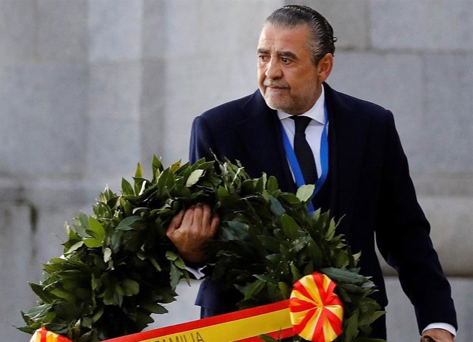 Jaime Martínez-Bordiú, en la exhumación de su abuelo, el dictador Francisco Franco