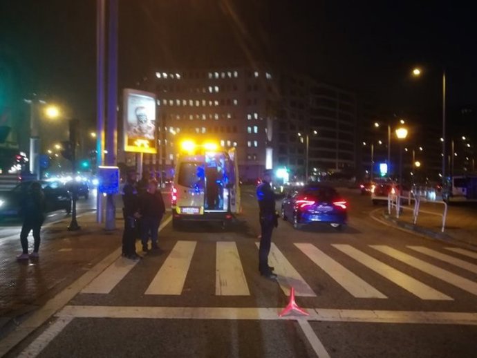 Lugar del atropello a un joven de 27 años en la avenida del Ejército de Pamplona