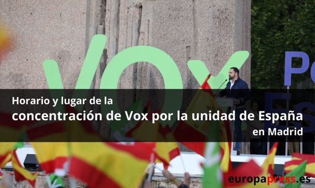 Concentración de Vox en la plaza de Colón de Madrid por la unidad de España