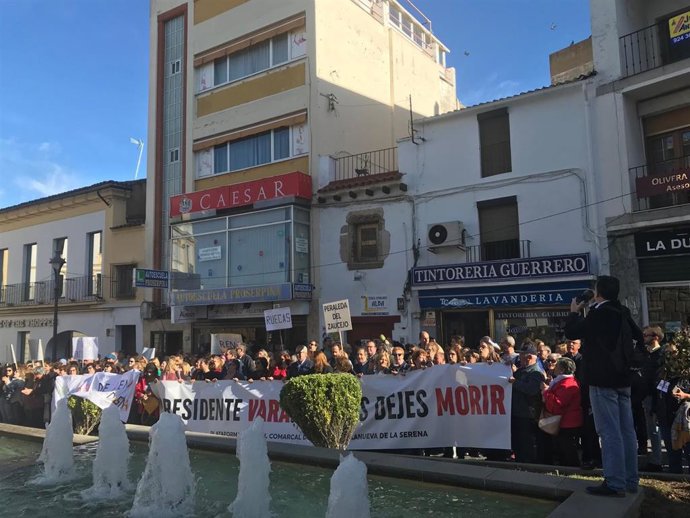 Manifestación de la Plataforma Hospital Comarcal Don Benito Villanueva.
