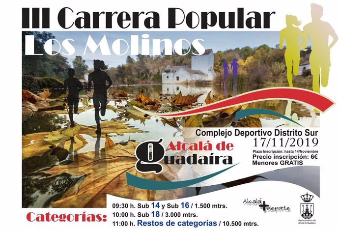 Alcalá de Guadaíra celebrará su III Carrera Popular 'Los Molinos' el 17 de noviembre