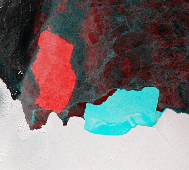 Giro de 90 grados del iceberg D28