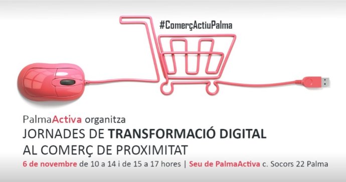 Cartel promocional de la jornada sobre transformación digital.