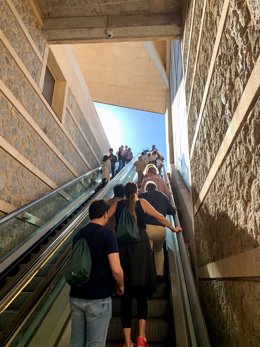 Las escaleras mecánicas del Miradero de Toledo vuelven a estar operativas tras las reparaciones en dos tramos de bajada
