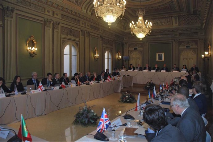 Reunión de notarios europeos en el Collegi de Notaris de Catalunya.