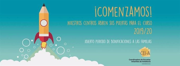 Cartel elaborado por la Coordinadora de Escuelas Infantiles de Andalucía sobre el inicio de curso escolar 2019-20.