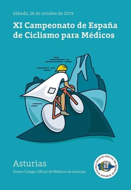 Cartel XI Campeonato de España de Ciclismo para Médicos.