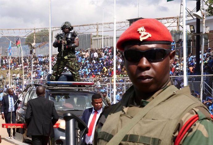 Despliegue de seguridad durante la toma de posesión del presidente de Malaui, Peter Mutharika