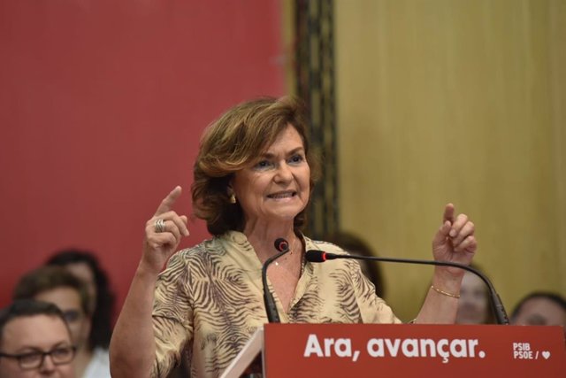 La socialista y vicepresidenta del Gobierno en funciones, Carmen Calvo.