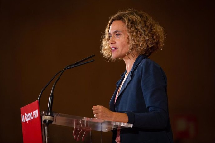 La ministra de Política Territorial y Función Pública en funciones, Meritxell Batet, interviene en un acto político socialista, en Barcelona (Cataluña/España) a 9 de octubre de 2019.