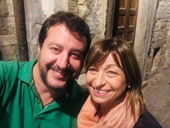 Matteo Salvini y Donatella Tesei