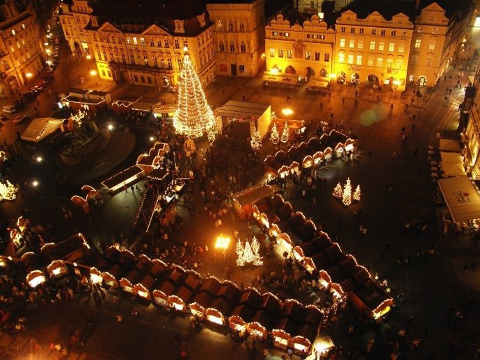 Mercadillo de Navidad en Praga