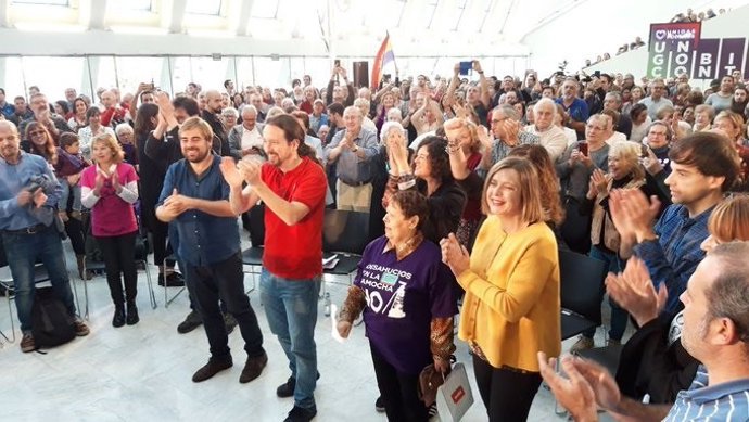 Acto políticode Pablo Iglesias en Asturias