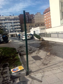 Accidente en la calle La Lila.
