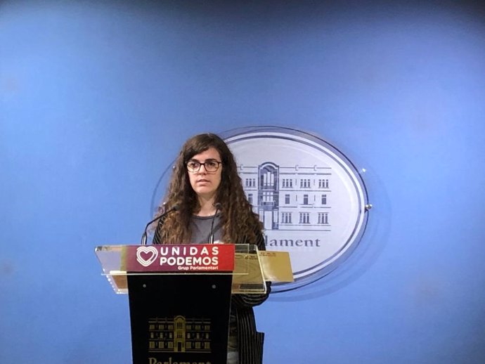 La portaveu d'Unides Podem en el Parlament balear, Esperana Sans.
