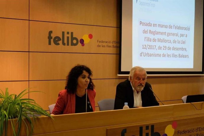 La consellera insular de Territori, Maria Antnia Garcias, durant la primera jornada de debat per redactar el Reglament de Mallorca de la Llei d'Urbanisme.