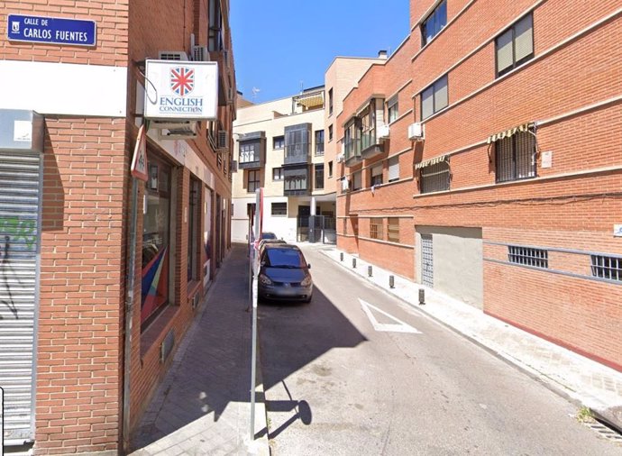 Lloc on es va observar la furgoneta seguint dos nens al barri d'Estel (Madrid)