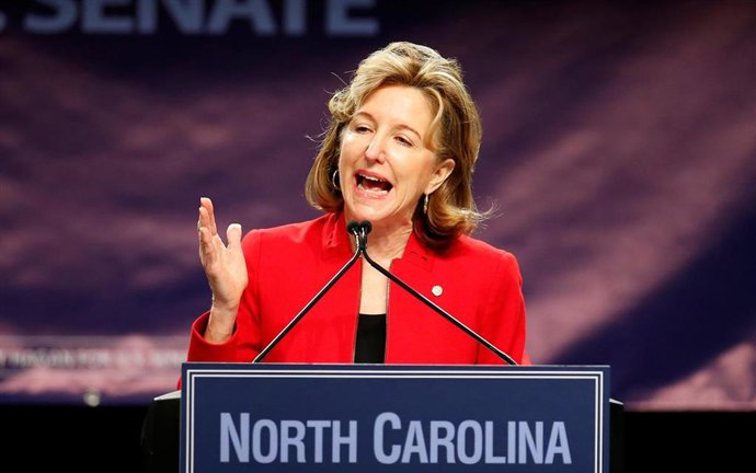 La exsenadora demócrata de EEUU Kay Hagan durante un evento en Charlotte