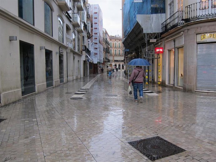 Lluvia, llover, centro, paraguas, agua, precipitaciones