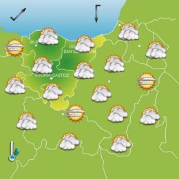 Previsiones meteorológicas para el 29 de octubre en Euskadi.