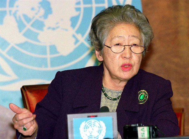 La ex alta comisionaria de la ONU para los Refugiados Sadako Ogata