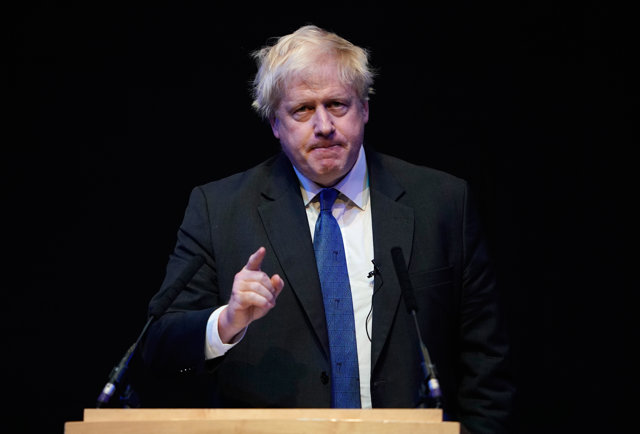 Boris Johnson speaks at a Conservative home fringe meeting on day three of the Conservative Party Conference