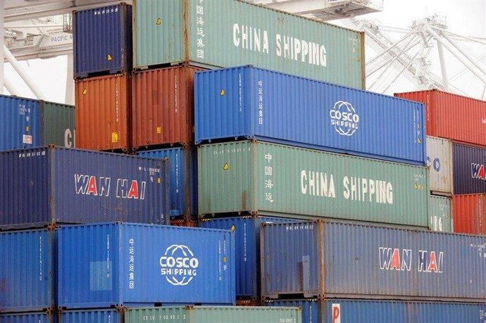 Contenedores con productos exportados por China
