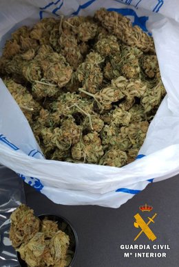 Marihuana localizada en el coche del detenido