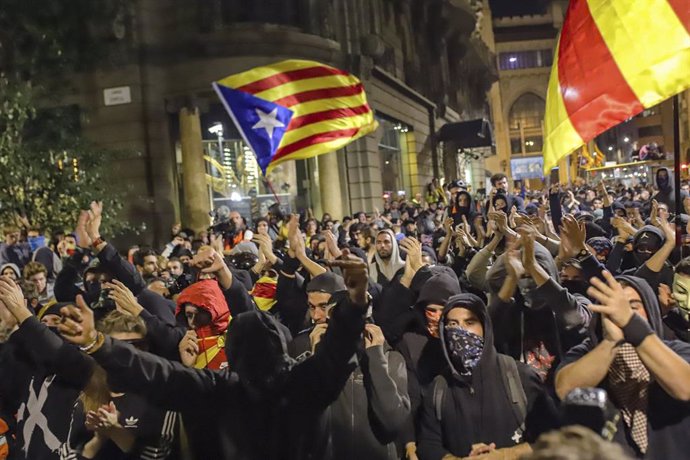 Protestes a Barcelona contra la sentncia del procés