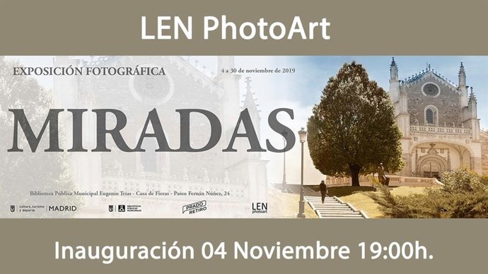 Cartel de la exposición 'Miradas', de LEN PhotoArt