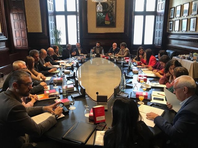 La Junta de Portavoces del Parlament del 29 de octubre de 2019.