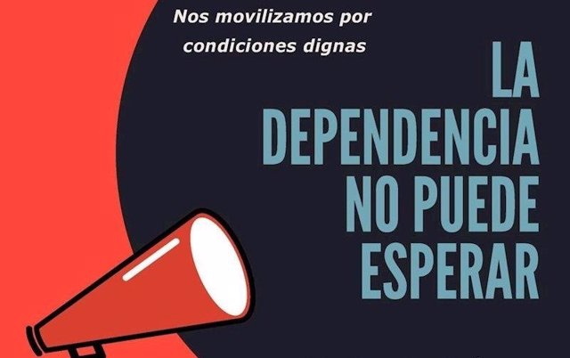 Cartel de la convocatoria de protesta de los trabajadores de la dependencia