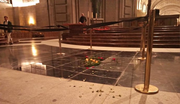 Espacio ocupado antes por la tumba de Franco en la basílica del Valle de los Caídos