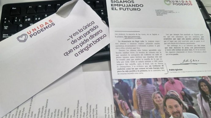 Propaganda de Unidas Podemos para el 10 de noviembre.