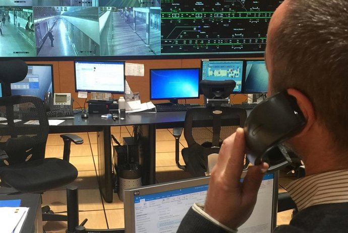 Simulacro realizado en las oficinas y talleres del Metro de Sevilla.