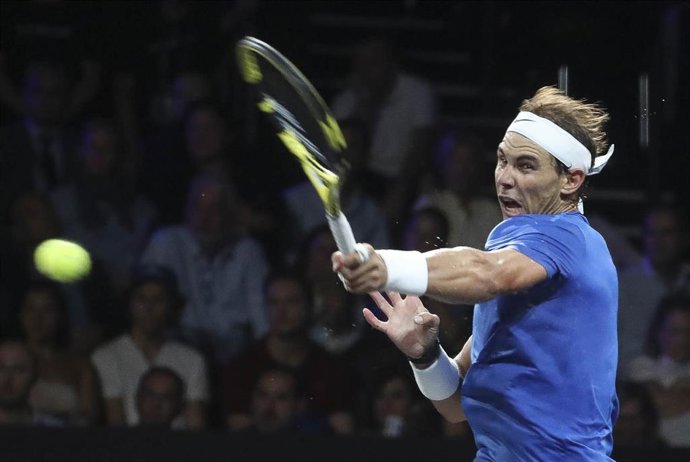El tenista Rafa Nadal durante la Copa Laver 2019