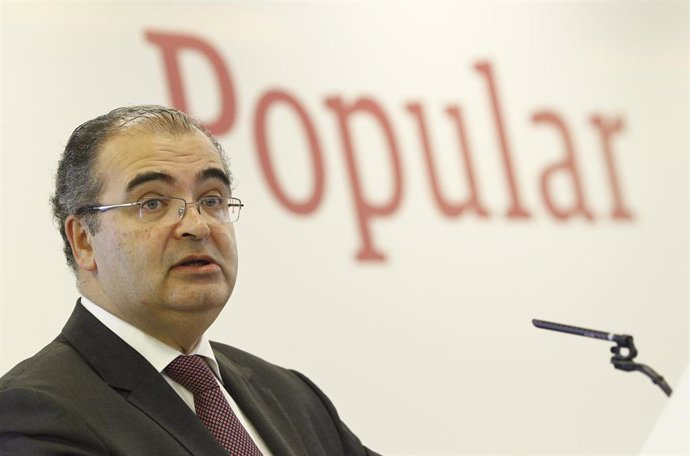 El presidente del Banco Popular, Ángel Ron, presenta los resultados del banco
