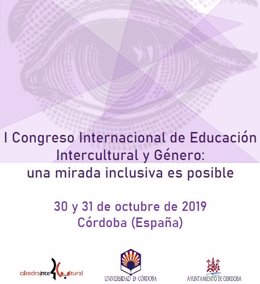 Cartel del I Congreso Internacional de Educación Intercultural y Género, que se celebra en Córdoba del 30 al 31 de octubre.