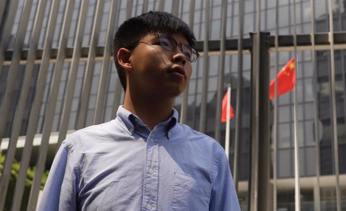 Una de las principales figuras del movimiento de protesta de Hong Kong, el activista Joshua Wong